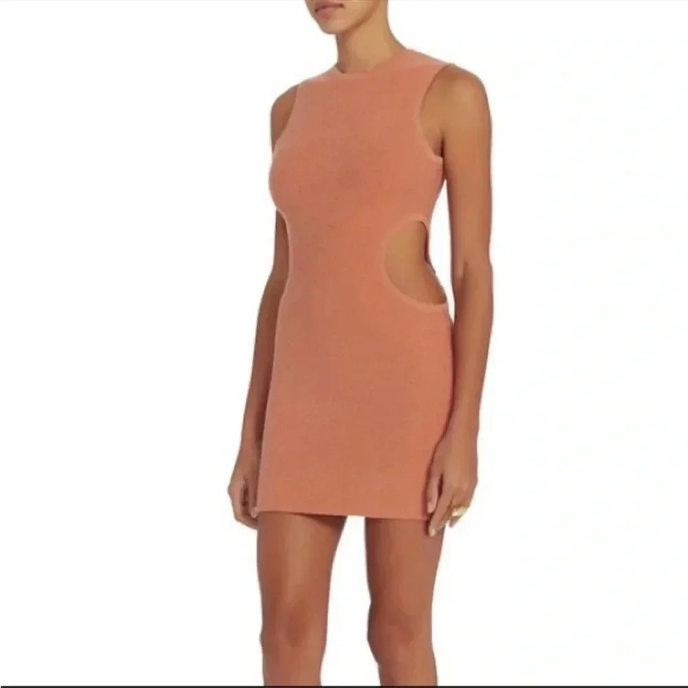 Ronny Kobo Nava cutout knit bodycon mini dress